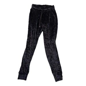 Womens Lululemon Ready to Crush Jogger Pants Black Velvet Velour Sz 4